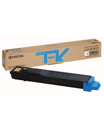KYOCERA TK-8115C Cyan Toner (6,000 Pages) for M8124cidn, M8130cidn