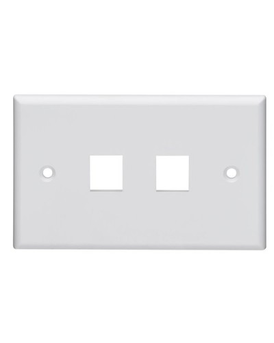 RJ45 KEYSTONE Self-Supporting Faceplate, Horizontal/Vertical Mount, ABS Plastic