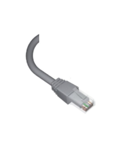 Cat 6 24 AWG U/UTP Stranded 4 Pair RJ45 to RJ45 Blade Patch Cord Grey LSF/OH IEC 332.1 Sheathed Cable with Grey Boots 5m