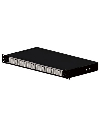 Optical Panel loaded with 12 SC Simplex Singlemode adapters - Black
