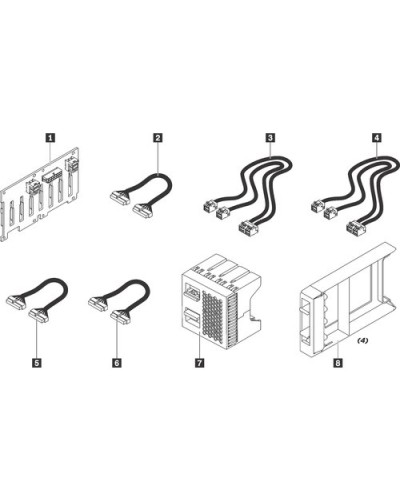 ThinkSystem SR550/SR650 2.5" SATA/SAS 8-Bay Backplane Kit 7XH7A06254