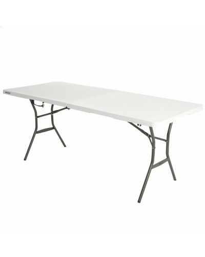 Table Piable Lifetime Blanc Rectangulaire Acier Plastique 185 x 76 x 74 cm