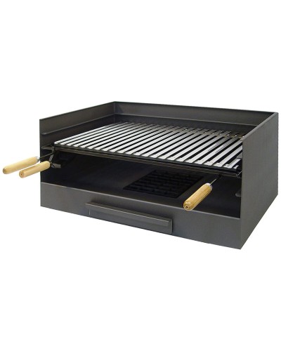 Cassetto con griglia in acciaio inox Imex el Zorro Ferro Grill Carbone Centrotavolo (Ricondizionati D)