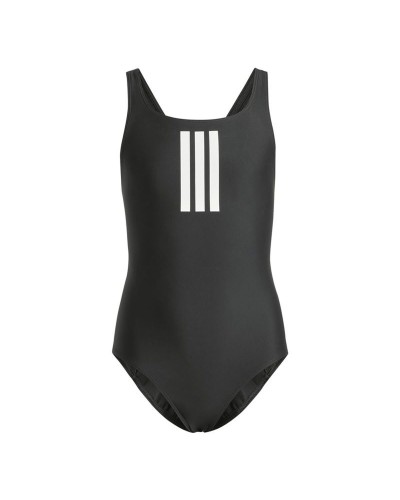 Tyttöjen uimapuku Adidas 3 Bandas Mid Suit Gy Musta