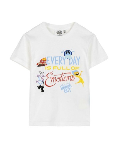 T shirt à manches courtes Enfant Inside Out Blanc