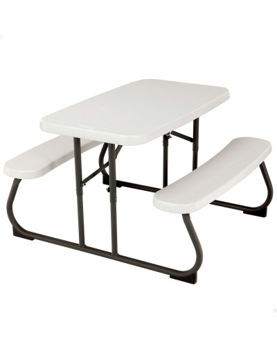 Picnic table Lifetime Foldable Cream Steel 82,5 x 90 x 53,5 cm
