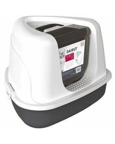Cat Litter Box MPETS DAIRUT White Black 50 x 42 x 36 cm