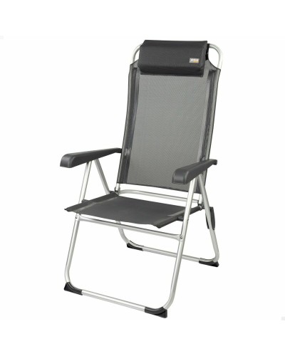 Folding Chair with Headrest Aktive Black 44 x 55 x 101 cm