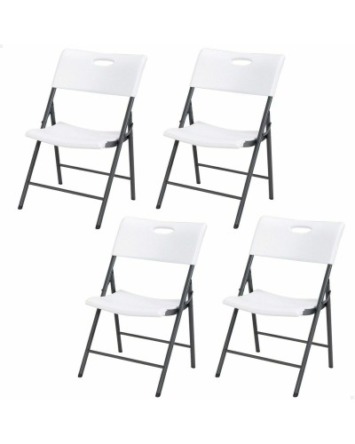 Silla Plegable Lifetime Blanco 4 Unidades 50 x 58 x 83 cm