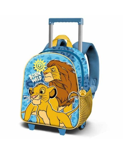 School Rucksack with Wheels The Lion King 3D