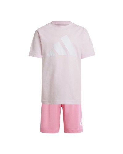 Sportoutfit voor kinderen Adidas LK Big Logo Roze 2 Onderdelen