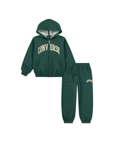 Lasten urheiluasu Converse Cnvb Heritage Ft Full Zip Set Oliivi 2 Kappaletta