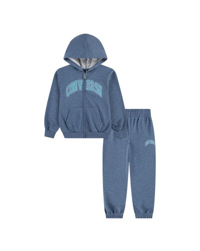 Lasten urheiluasu Converse Cnvb Heritage Ft Full Zip Set Sininen 2 Kappaletta