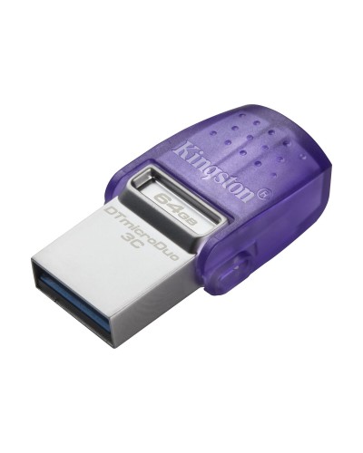 Memoria USB Kingston microDuo 3C Acciaio Porpora 64 GB