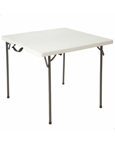 Mesa Plegable Lifetime Blanco Cuadrada Acero Plástico 86 x 86 x 74 cm