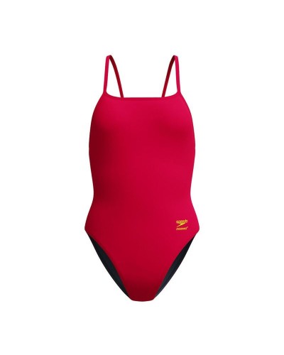 Bañador Mujer Speedo FL Solid Web Back Rojo