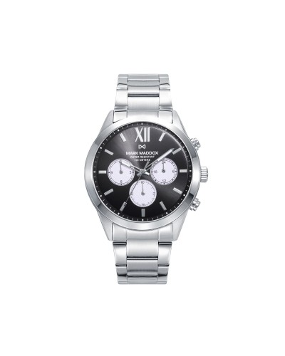 Orologio Uomo Mark Maddox HM1009-53 Nero Argentato (Ø 43 mm)