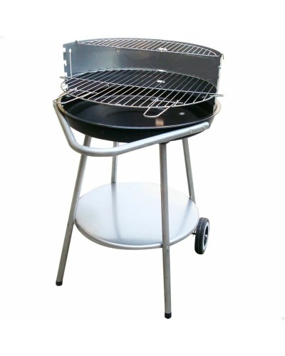 Coal Barbecue with Wheels Aktive 51 x 51 x 82 cm Black