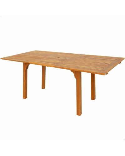 Utfällbart bord Aktive Akaciaträ Rektangulär 200 x 100 x 74 cm