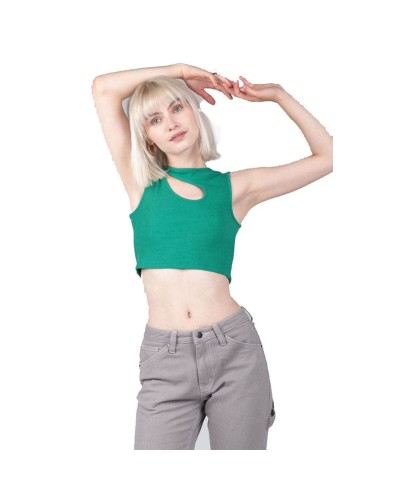 Maglia a Maniche Corte Donna 24COLOURS Azzurro