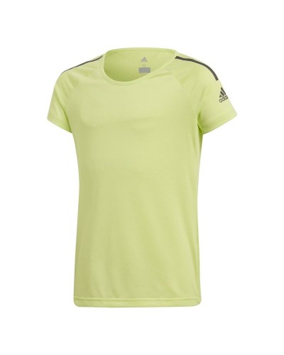 Camiseta de Manga Corta Infantil Adidas Verde limón