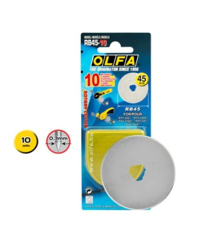 Cutting disc Olfa 45 X 0,3 MM 10 Pieces