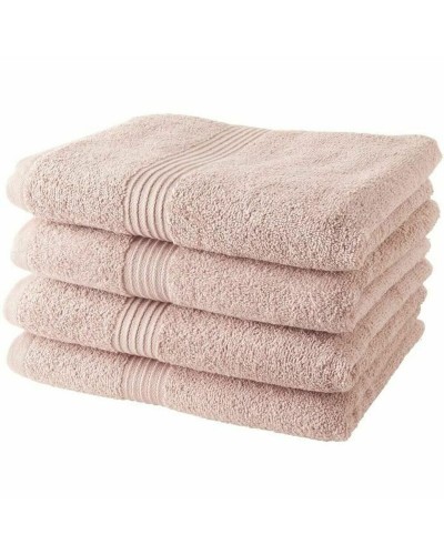 Ensemble de Serviettes TODAY Rose clair 100 % coton (4 Unités)