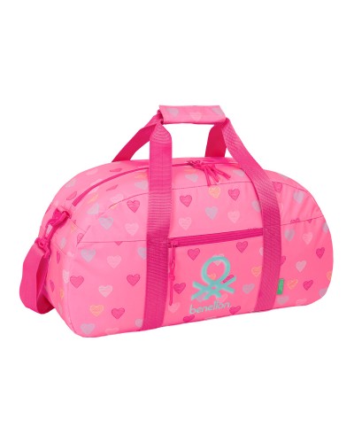 Sports bag Benetton Heart Pink 50 x 26 x 20 cm