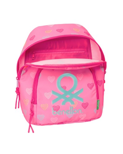 Rugzak Benetton Heart Roze 25 x 30 x 13 cm