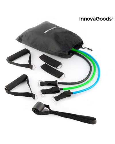 Satz regulierbaren Stretchbändern mit Accessoires und Übungsleitfaden InnovaGoods TRIBAINER Bunt (Restauriert A)