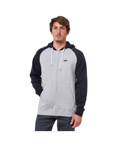 Sweat à capuche homme Rip Curl Embroid Hooded Zip Thru Gris clair