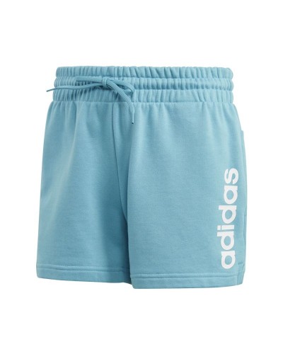 Naisten urheilushortsit Adidas Linear Vaalea syaani