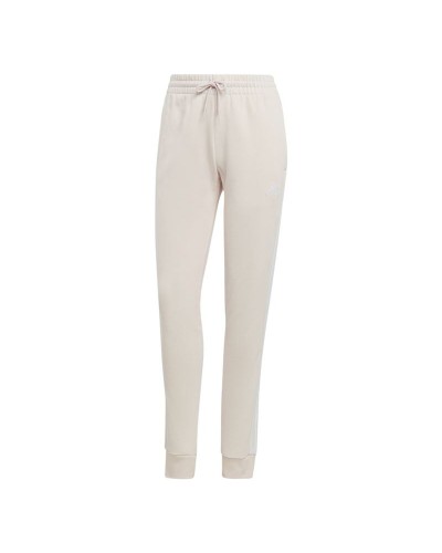 Pantalón Largo Deportivo Adidas Essentials 3S Beige Mujer