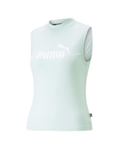 Maglia Smanicata da Donna Puma Ess Slim Logo Tank Acquamarina