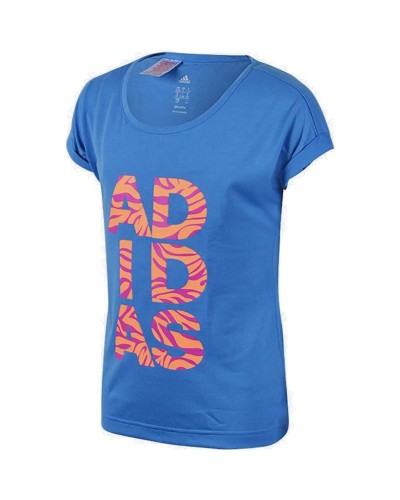 Maglia a Maniche Corte per Bambini Adidas Azzurro