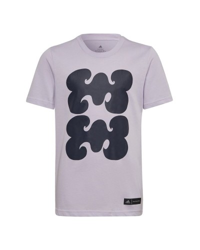 T-Shirt met Korte Mouwen voor kinderen Adidas Marimekko  Mahonie