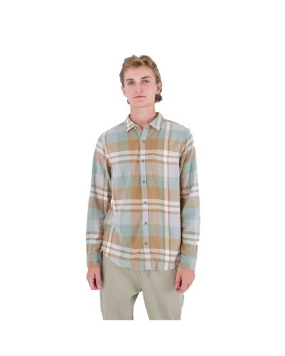 Camisa de Manga Larga Hombre Hurley Portland Organic Marrón