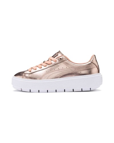 Zapatillas Deportivas Mujer Puma Basket Platform Trace Luxe Marrón