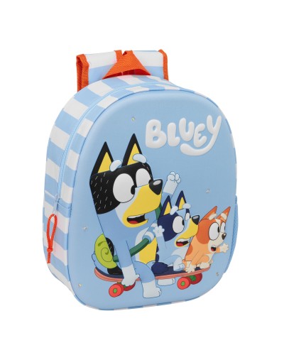 Cartable Bluey Blanc Bleu clair 27 x 33 x 10 cm