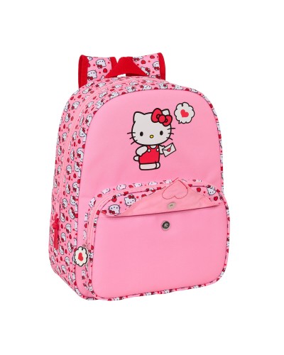 Mochila Escolar Hello Kitty Rosa 26 x 34 x 11 cm