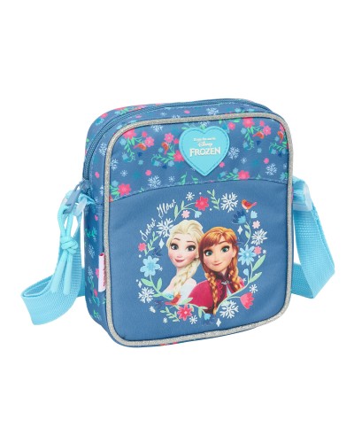 Sac à Bandoulière Frozen Bleu 16 x 18 x 4 cm