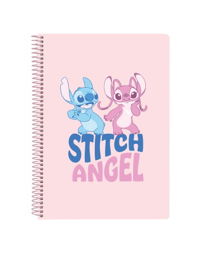 Ringbuch Lilo & Stitch Ohana Blau Hellrosa 15.5 x 22 x 1 cm
