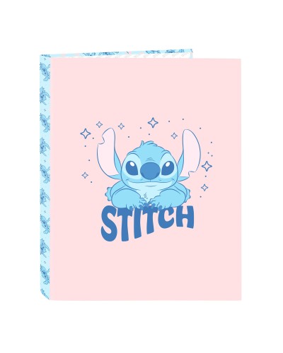 Ringmap Lilo & Stitch Ohana Blauw Licht Roze A4 26.5 x 33 x 4 cm