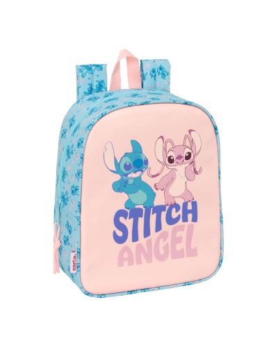 Schoolrugzak Lilo & Stitch Ohana Roze Licht Blauw 22 x 27 x 10 cm