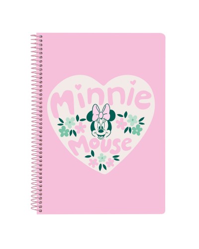 Reliure à anneaux Minnie Mouse Minty Rose 15.5 x 22 x 1 cm