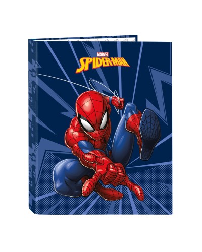 Ringpärm Spider-Man Blå A4 26.5 x 33 x 4 cm