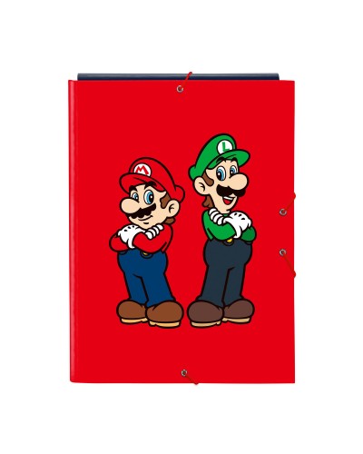 Reliure à anneaux Super Mario Mamma mia Rouge Blue marine A4 26 x 33.5 x 2.5 cm