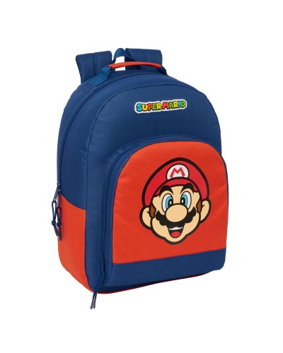 Koululaukku Super Mario Mamma mia Punainen Laivastonsininen 32 x 42 x 15 cm