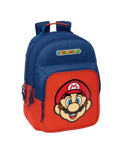 Schoolrugzak Super Mario Mamma mia Rood Marineblauw 32 x 42 x 15 cm