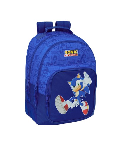 Mochila Escolar Sonic Azul 32 x 42 x 15 cm